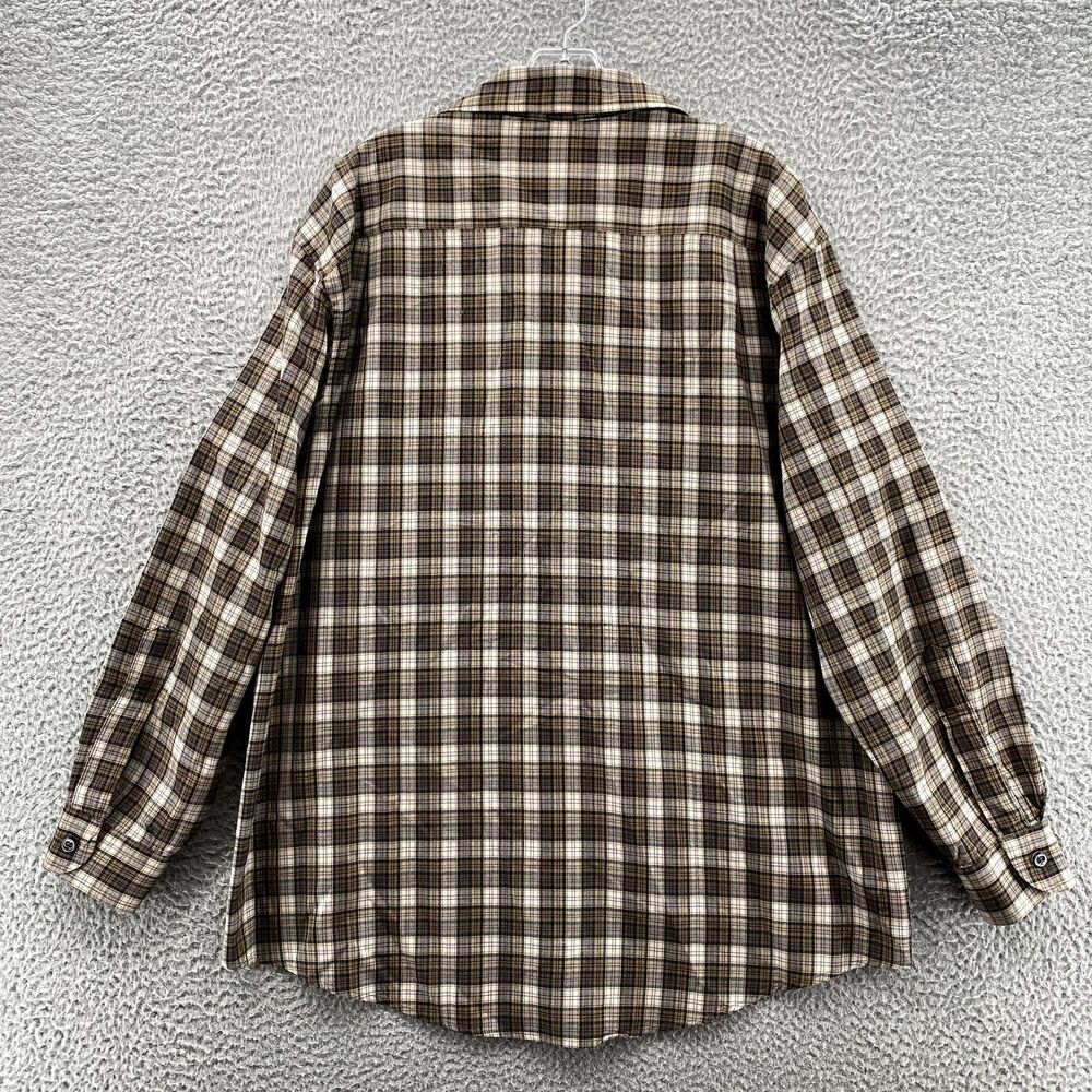 Sir Pendleton Shirt Men's XL Brown Plaid Wool Outdoor Workwear Academia Grunge - Picture 11 of 16